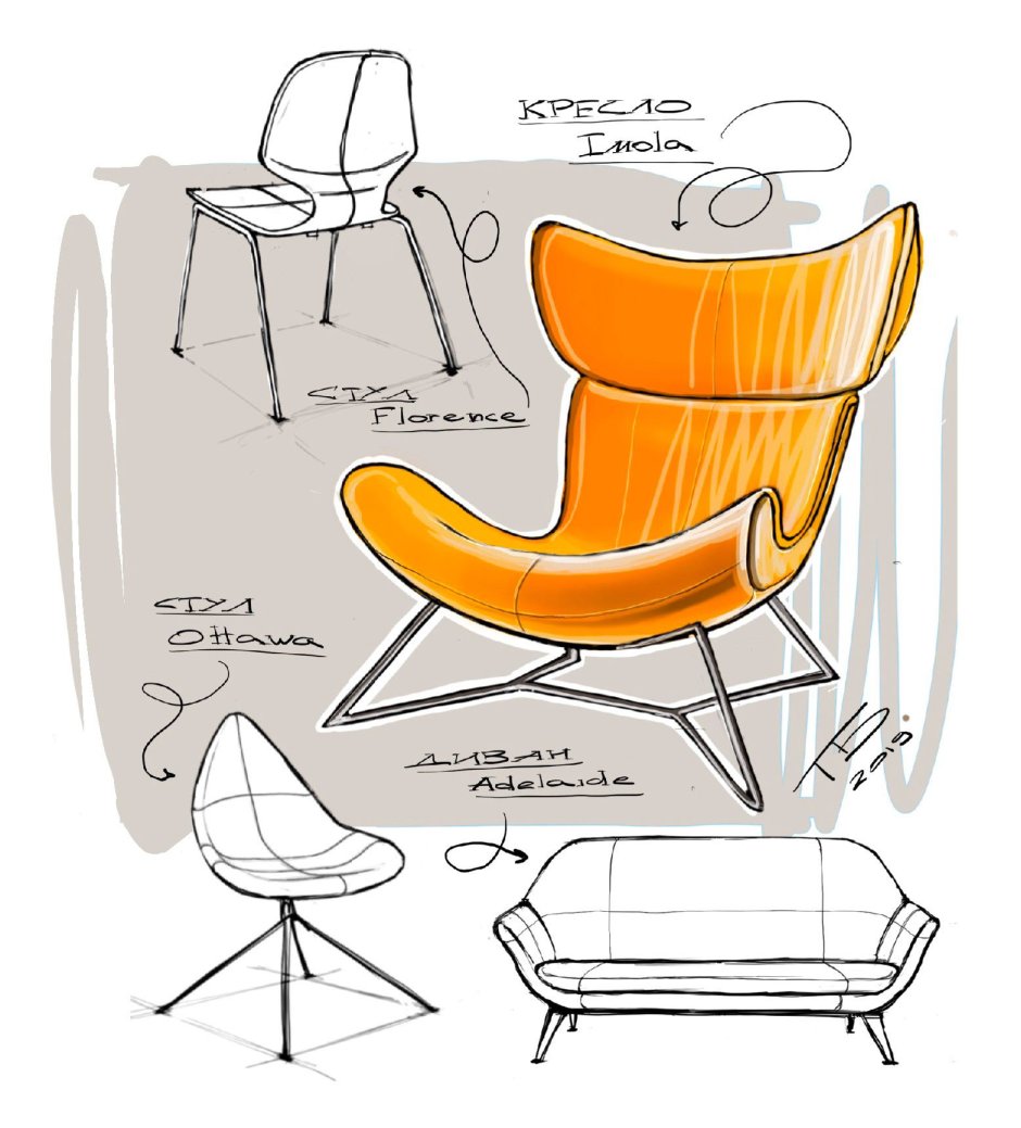 Дизайнерский стул рисунок