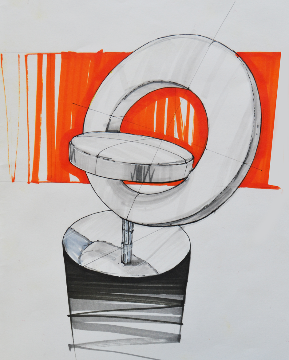 Дизайнерский стул набросок