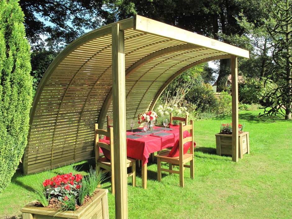 Навес беседка в огороде