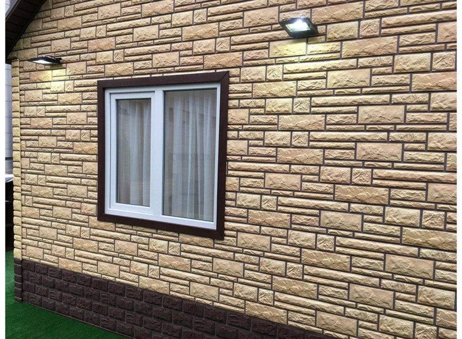 Фасадная панель Grand line я-фасад Демидовский кирпич (янтарь)