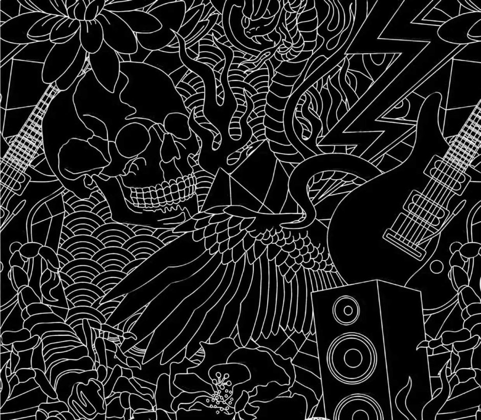 Черно белый стиль паттерн