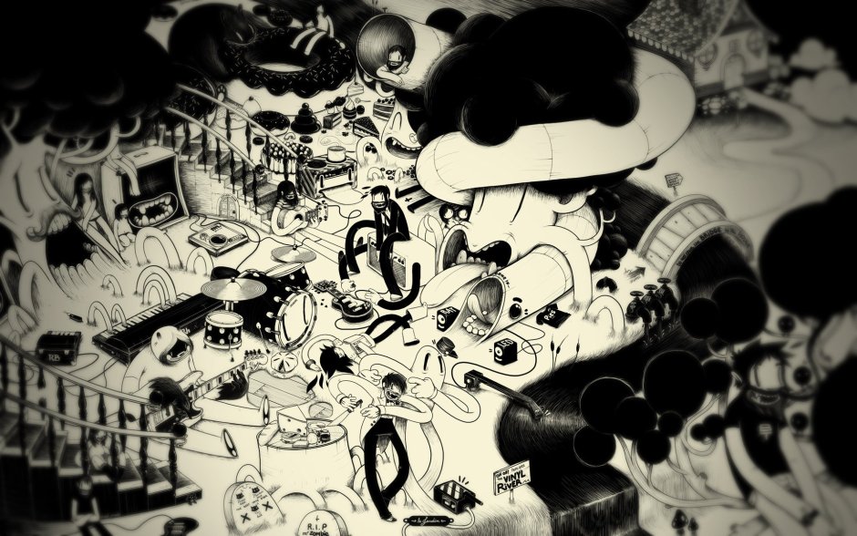 Обои в чёрном стиле