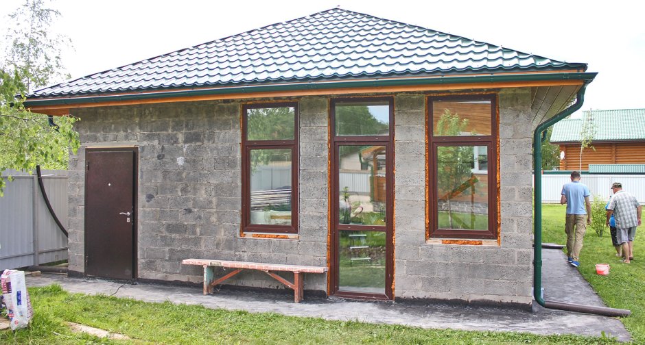 Беседка из пескоблоков