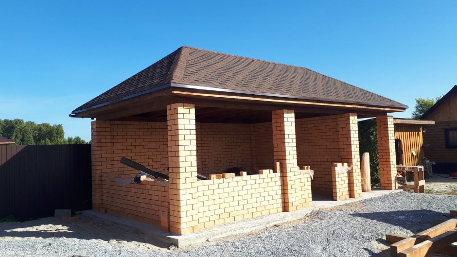 Беседка из кирпича