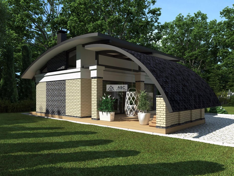 Беседка из бетоноблоков