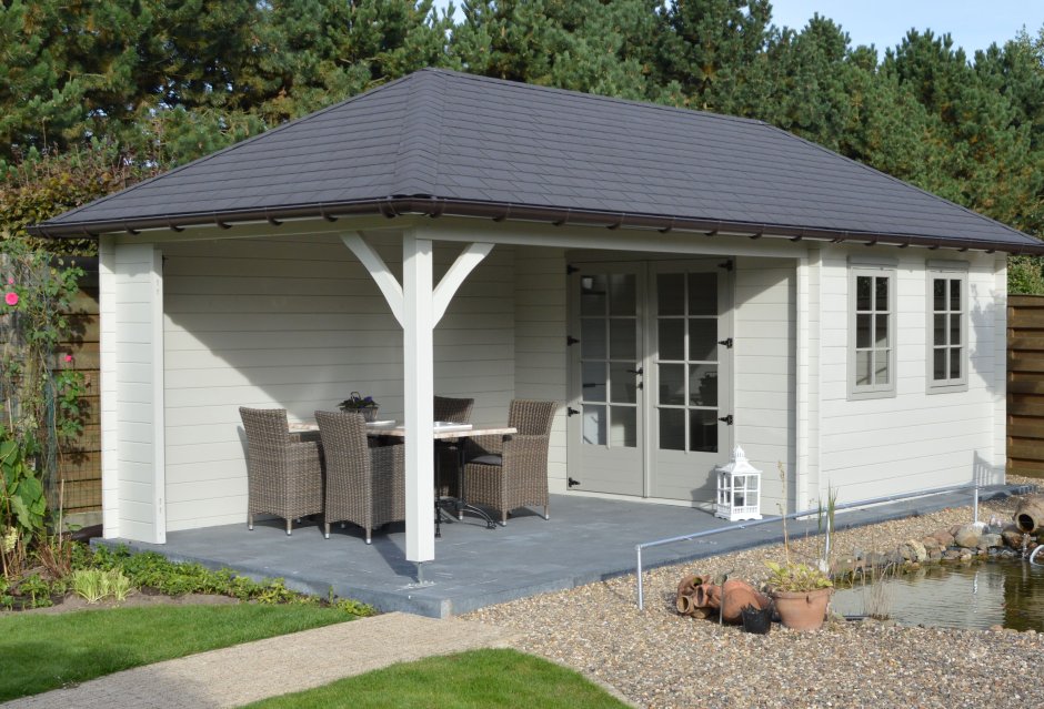 Беседка совмещенная с сараем