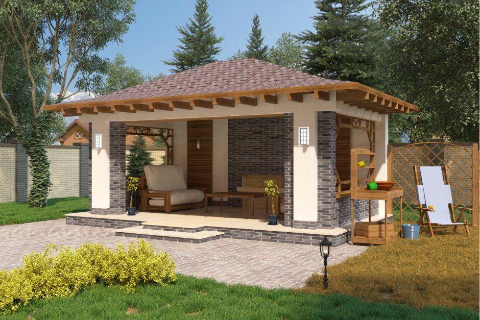 Баня с террасой ТЕПЛОКРЕПОСТЬ