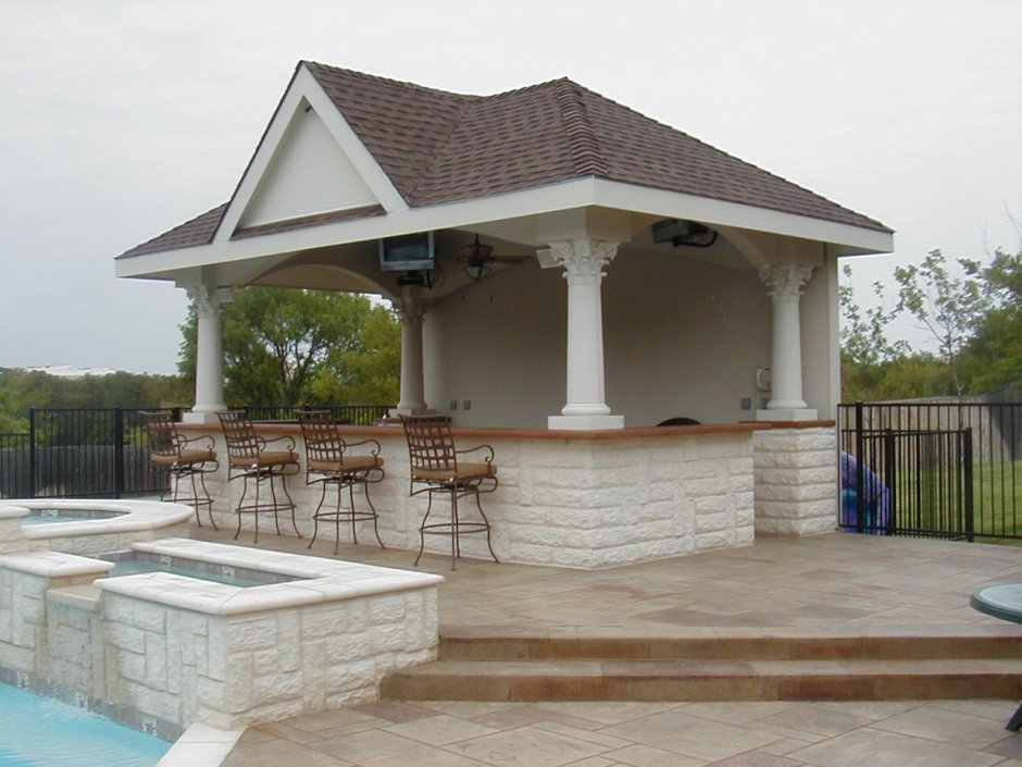 Беседка из газоблока