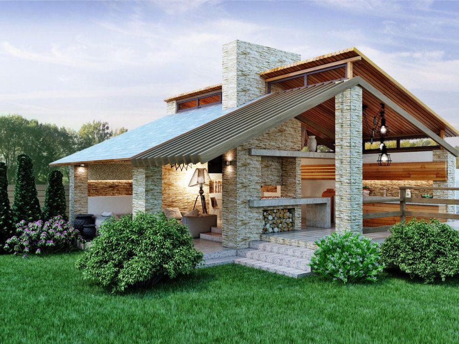 Беседка Шале с барбекю