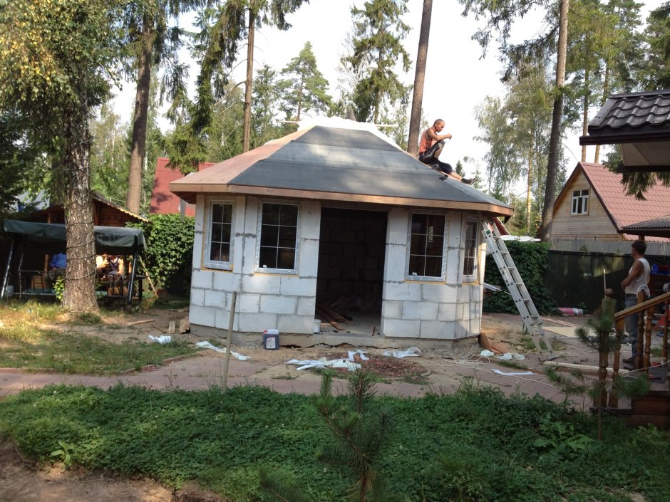 Беседка из блоков