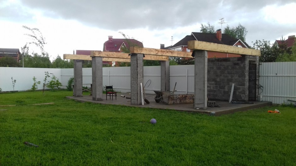 Беседка из блоков