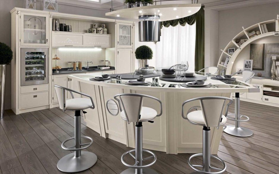 Кухня с барным стойкоц