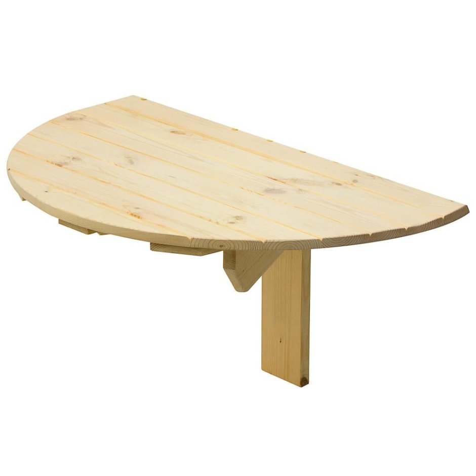 Стол навесной пристенный откидывающийся полукруглый 80x42x50 см