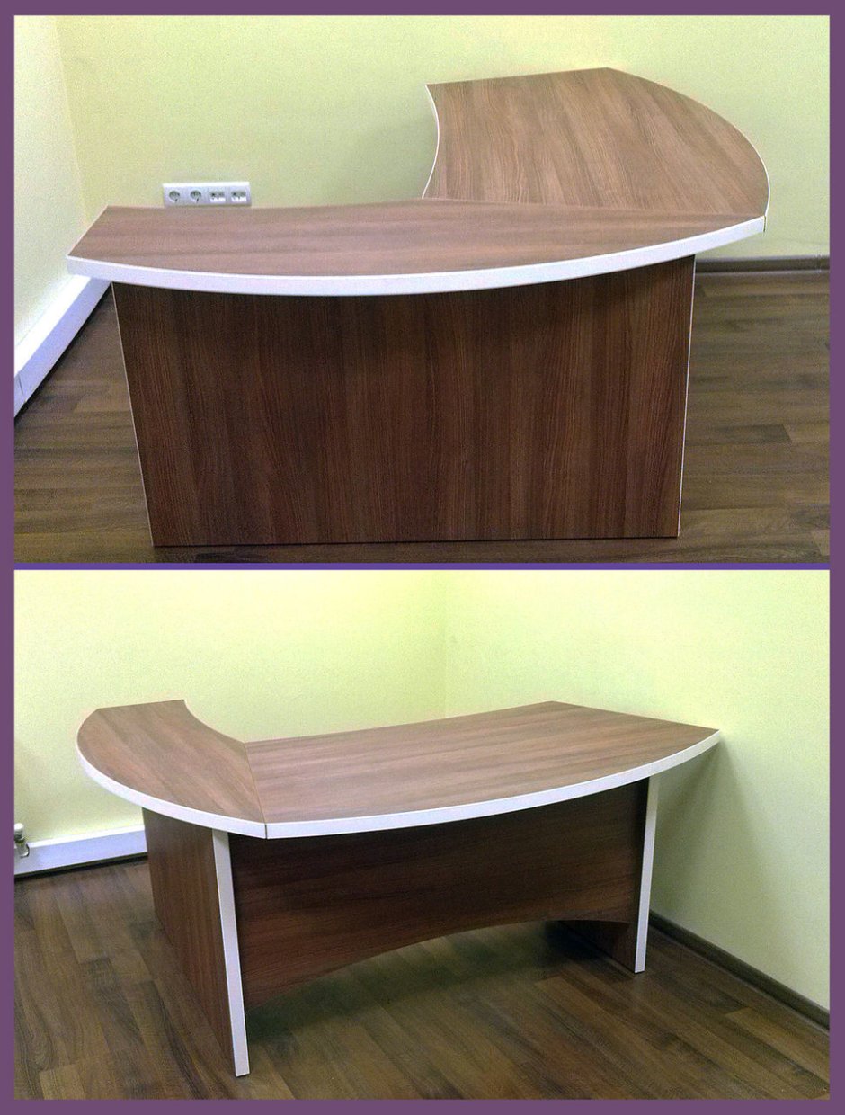 Стол офисный закругленный