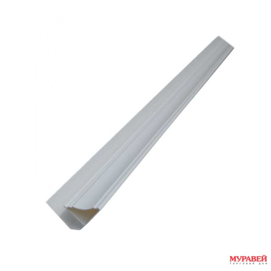 Профиль s112 (потолочный), 3м (галтель), белый