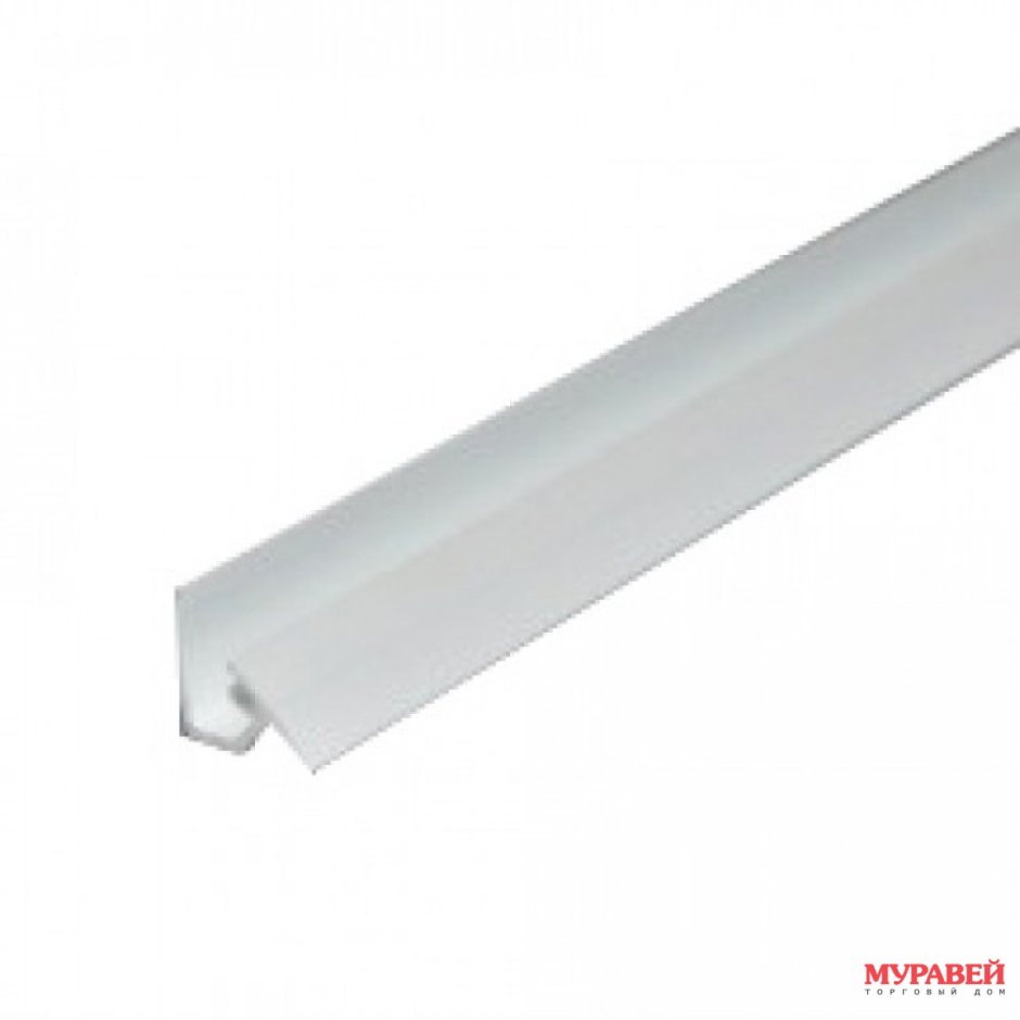 Профиль ПВХ 3мм внешний угол l=2.44м цв.белый