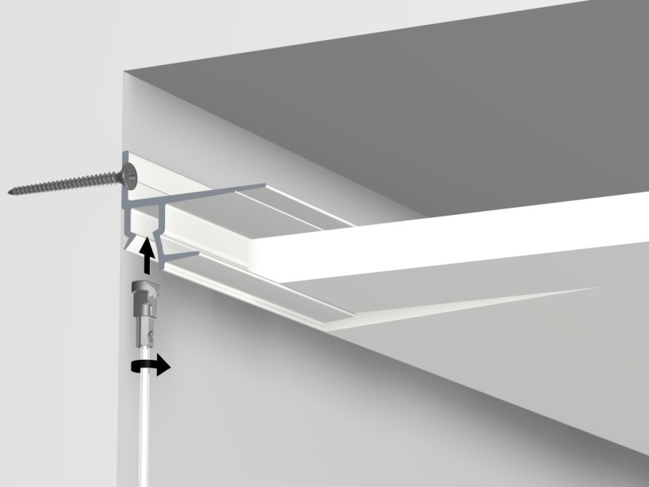 Угловой карниз для натяжного потолка