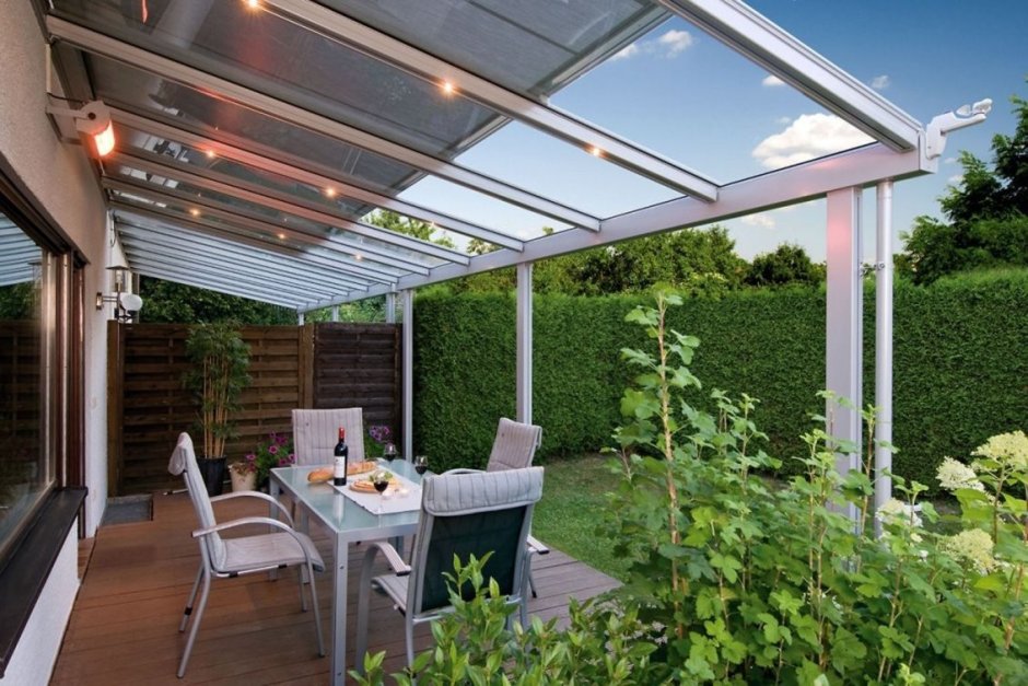 Прозрачная кровля для террасы