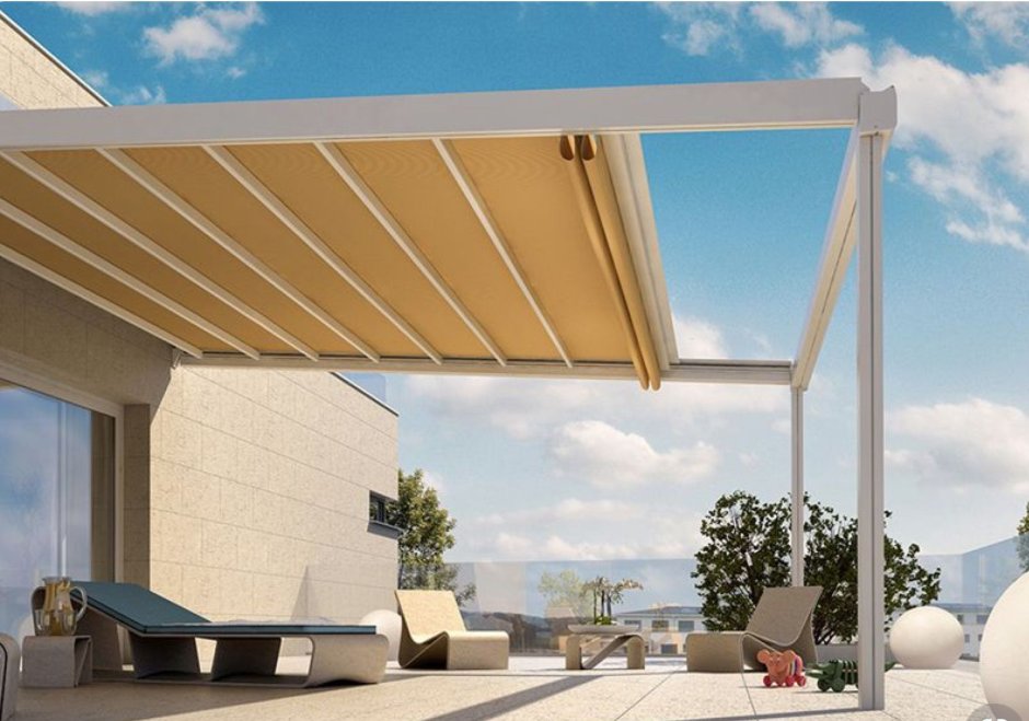 Сдвижная крыша для террасы