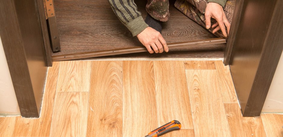 Доборы на входную дверь с порогом