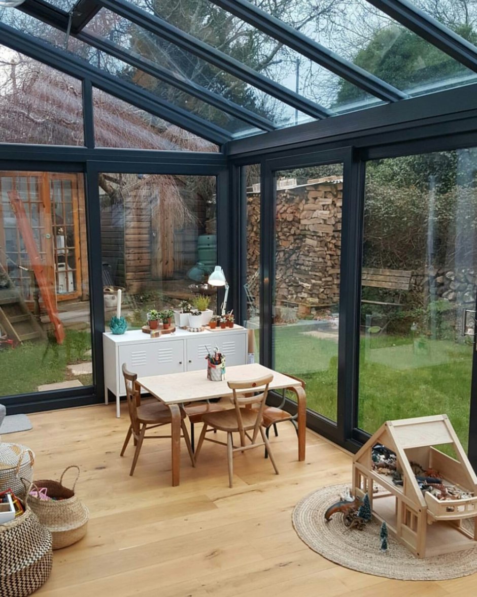 Стеклянная веранда к дому