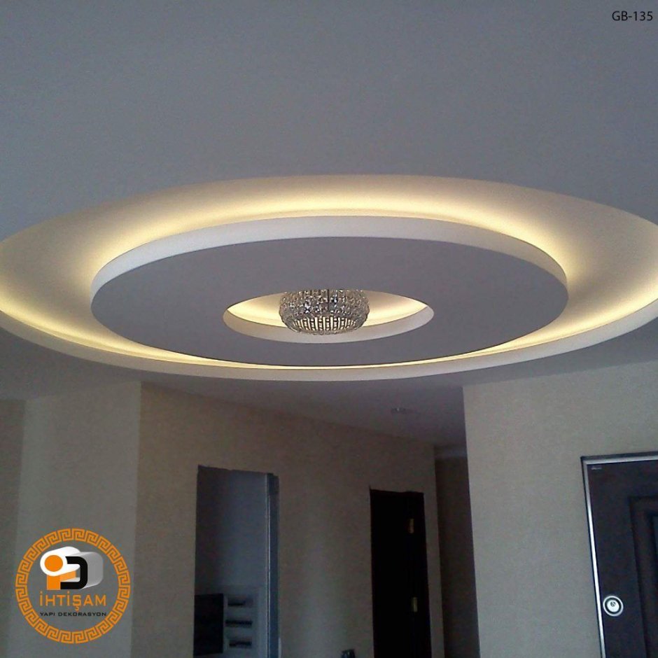 Круглый потолок из гипсокартона