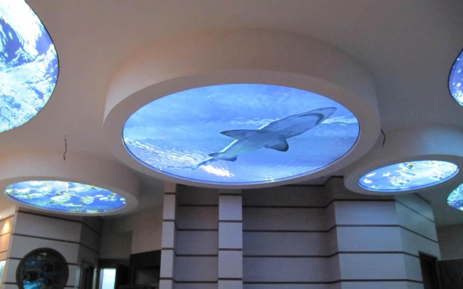 Потолок из гипсокартона квадратный