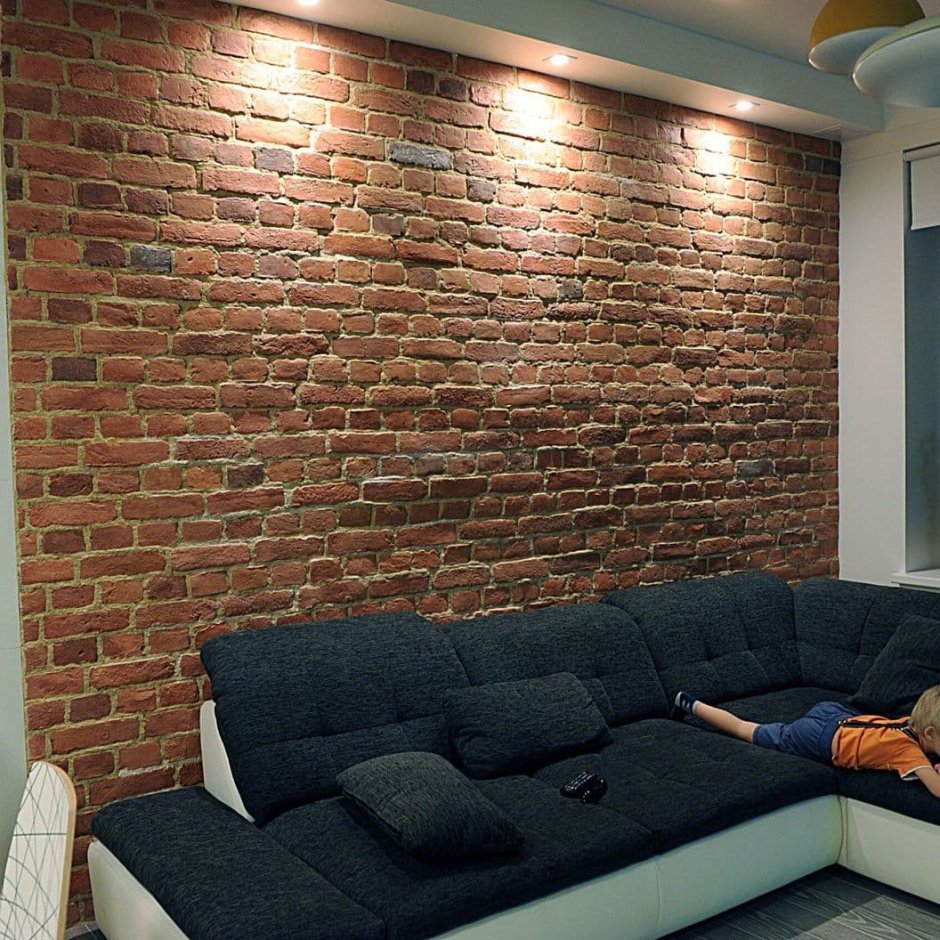 Гипсовая плитка лофт в интерьере