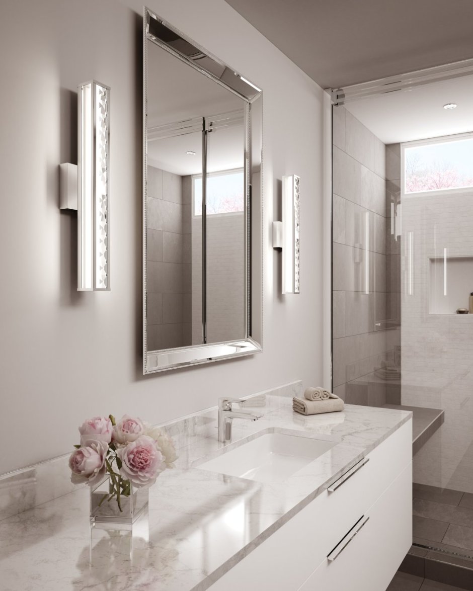 Подвес в ванной над зеркалом