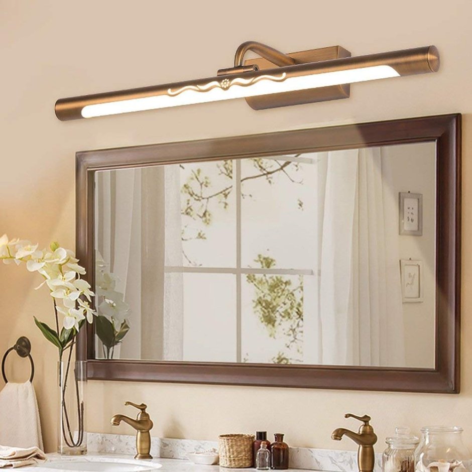 Светильники для ванной комнаты над зеркалом