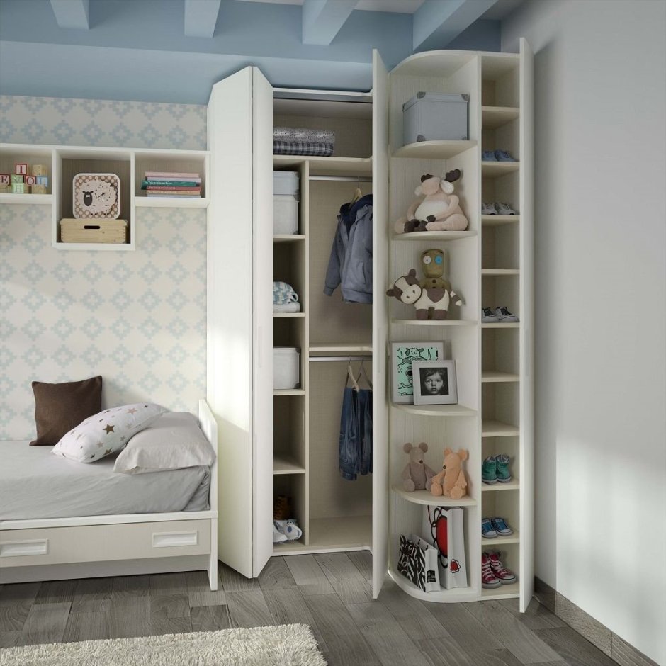 Зонирование комнаты шкафом