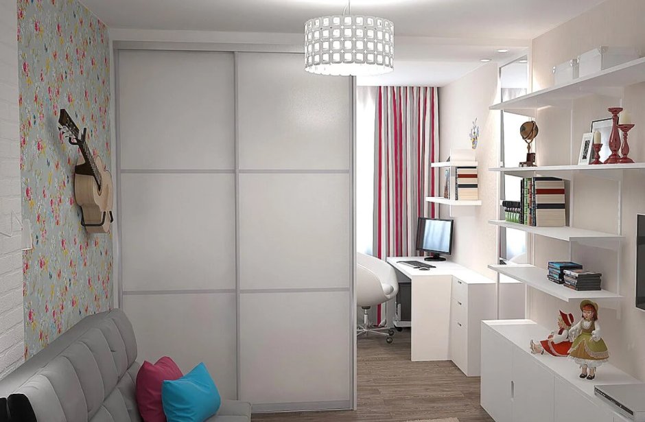 Шкаф для 2 детей мальчик и девочка