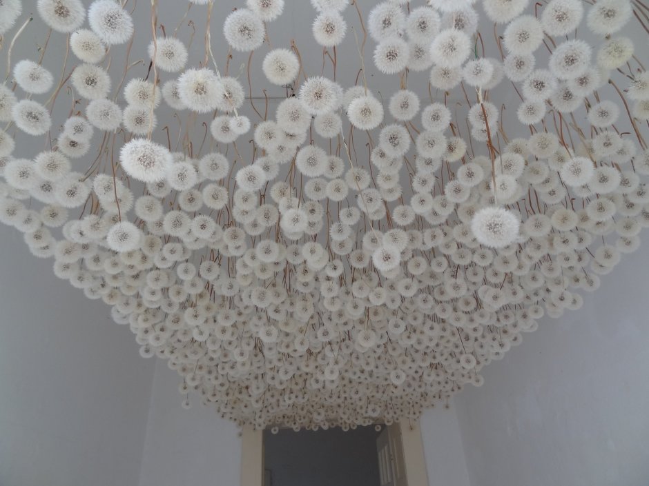 Украшение потолка шарами