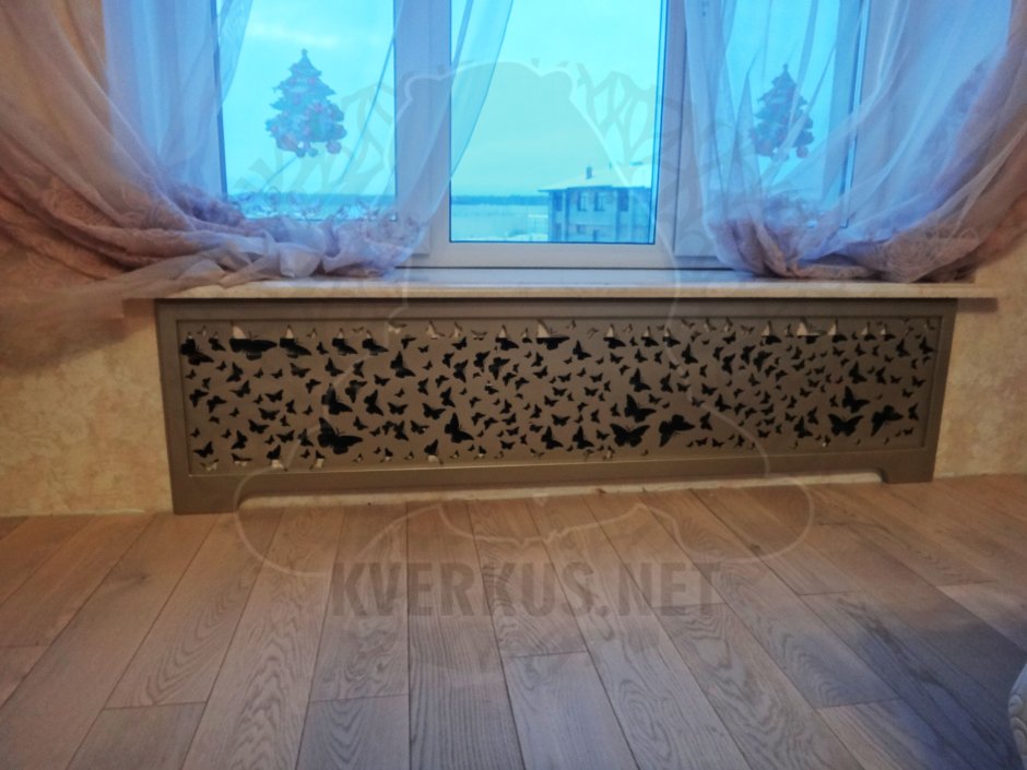 Экран под радиатор из фанеры