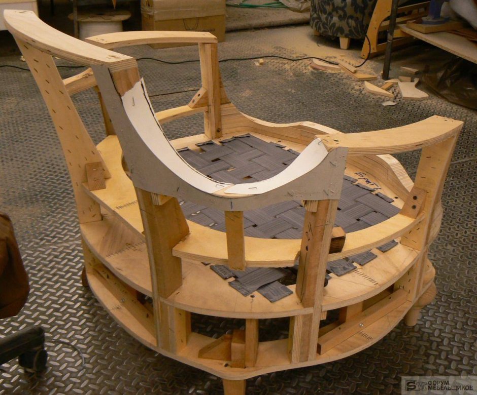 Полукруглое кресло своими руками