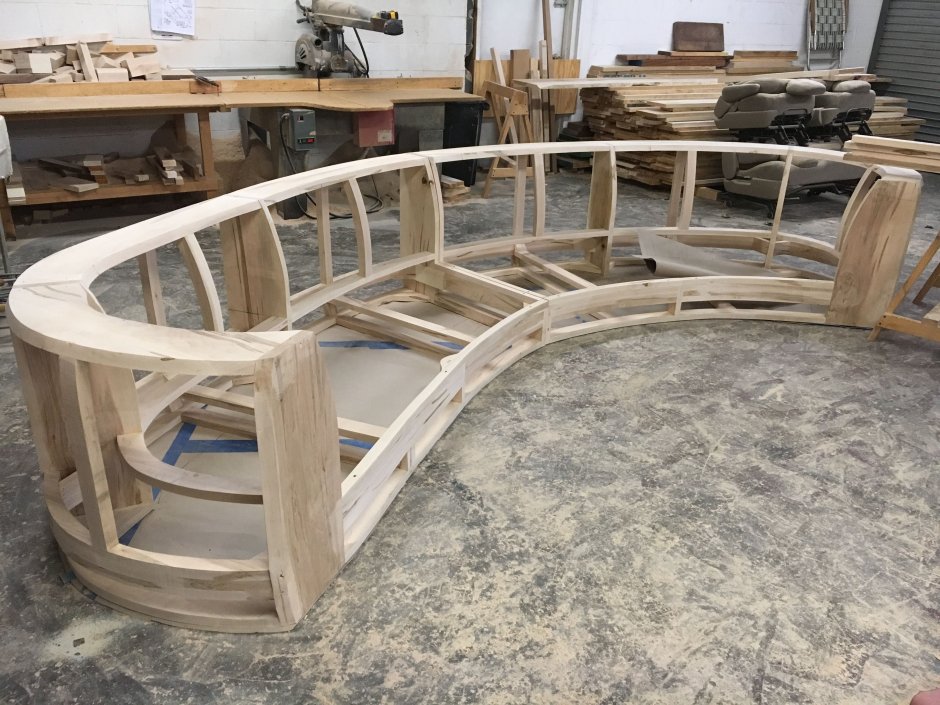 Каркас полукруглого дивана