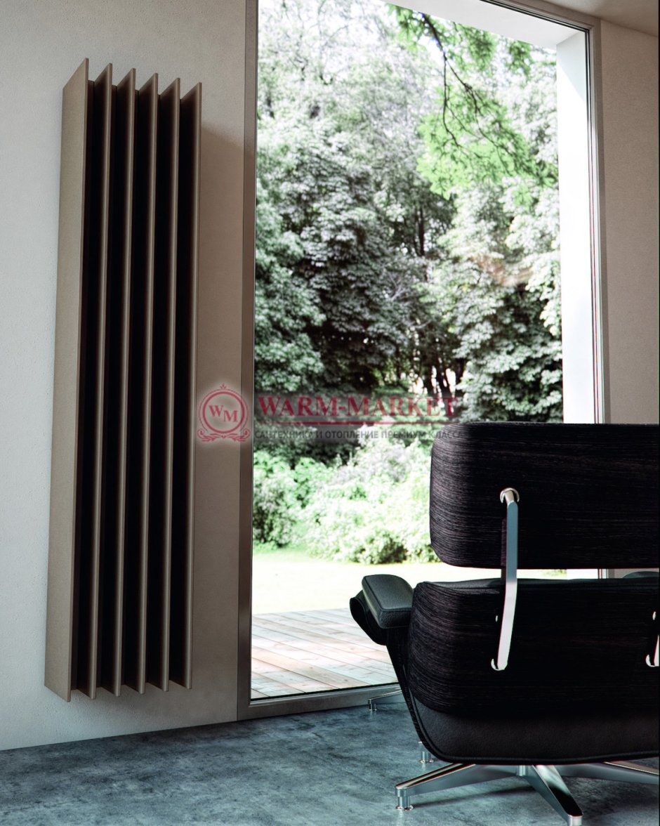 Трубчатый вертикальный радиатор Loten Grey v 1250х380