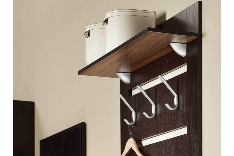 Вешалка настенная арт мини с зеркалом венге цаво