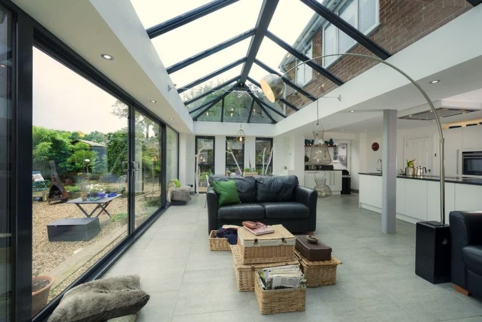 Плоская стеклянная крыша