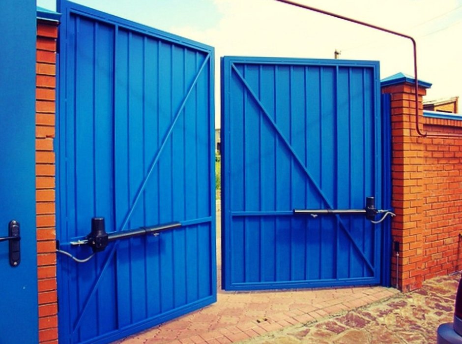 Ворота распашные "Троя МП" С профлистом, 3096*2100 мм, 116,26 кг