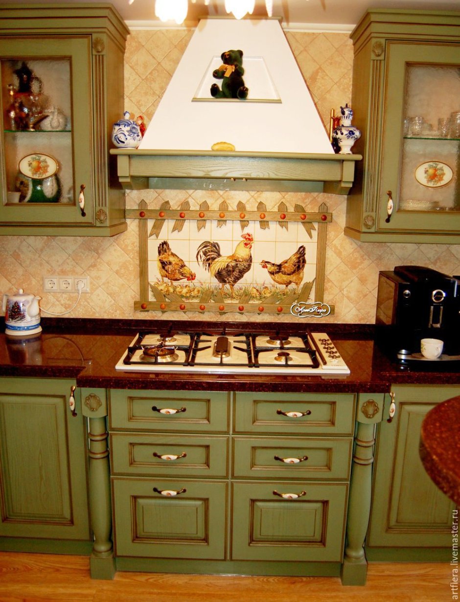 Фартук для кухни в стиле Кантри