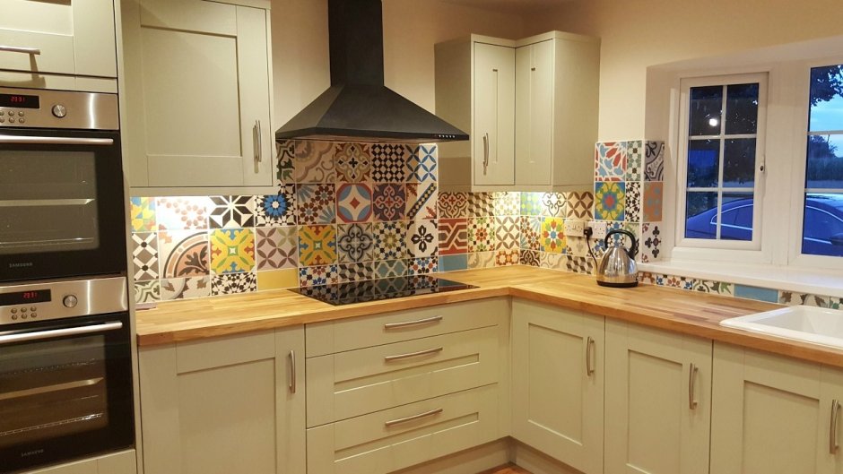 Плитка Марракеш фартук на кухне