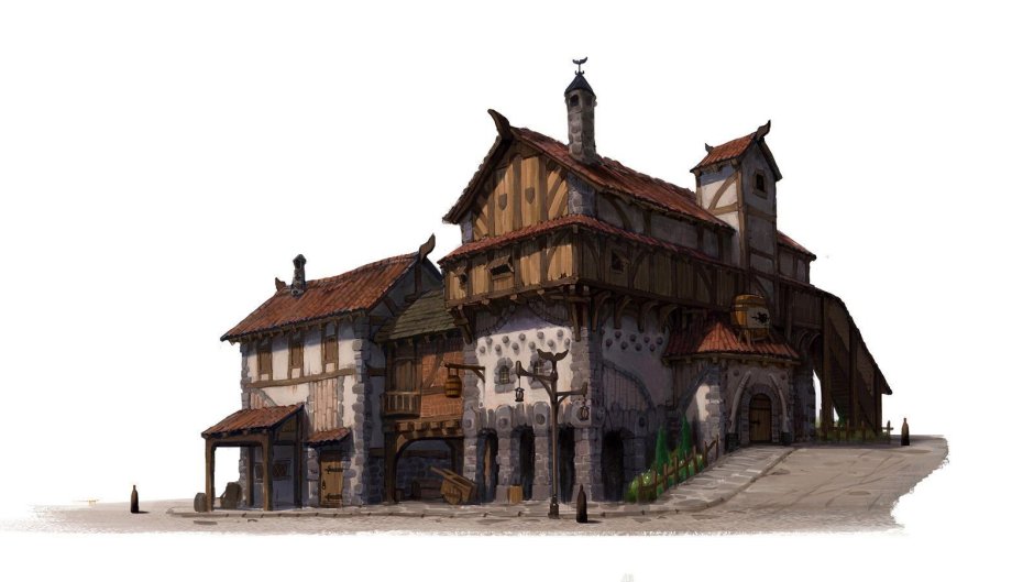 Средневековый дом модель