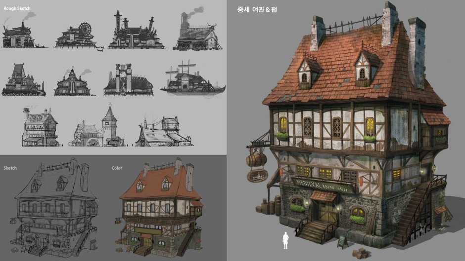 Красивые средневековые дома