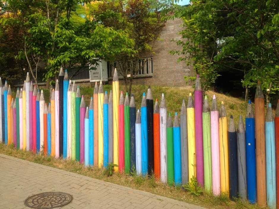 Забор карандаши