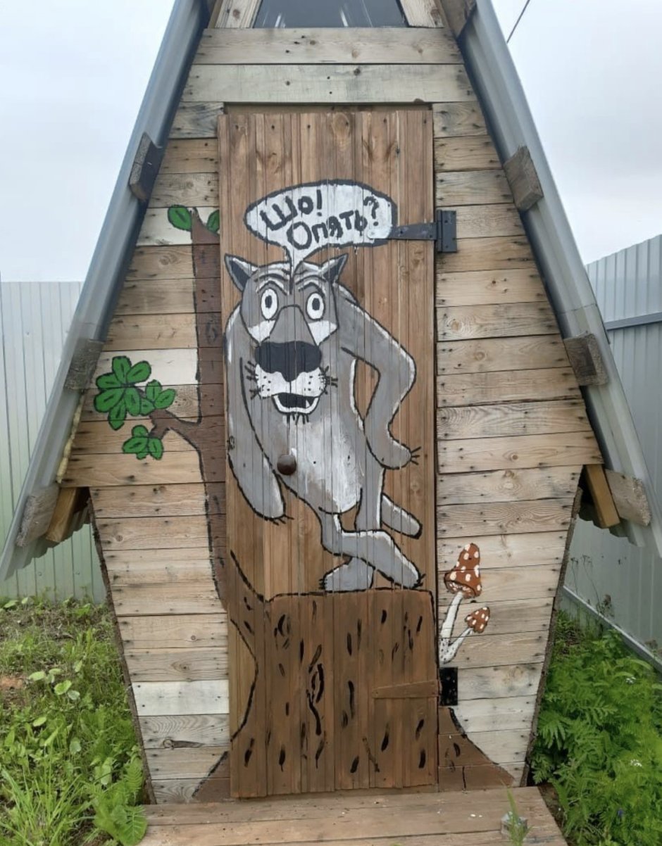 Необычный деревенский туалет