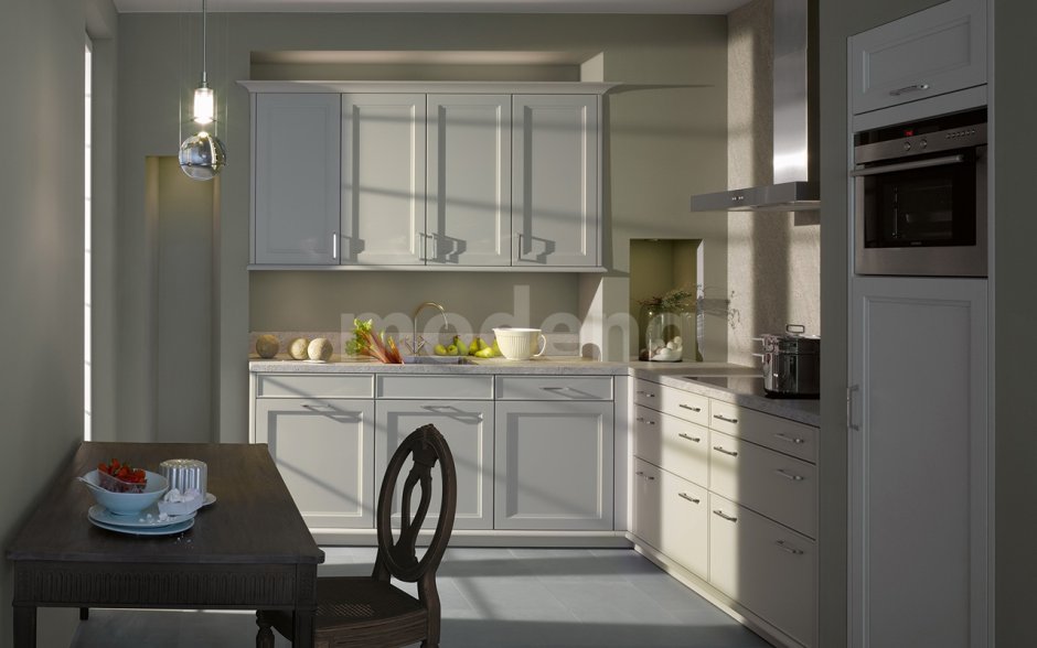 Кухня икеа Будбин серая