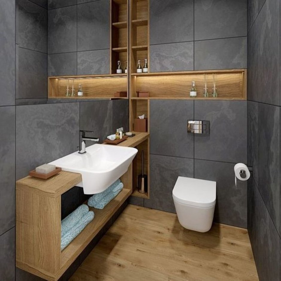 Туалет в розовых тонах