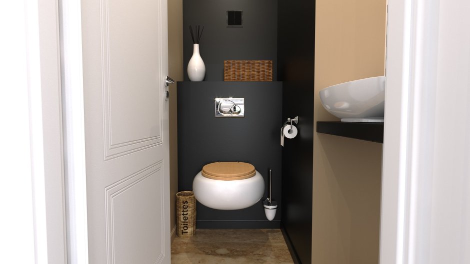 Стильный гостевой туалет