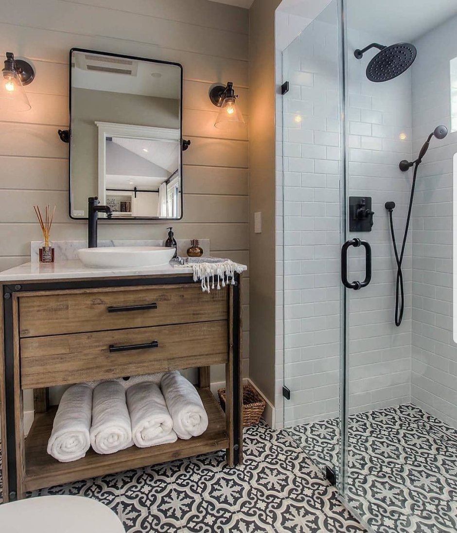 Туалетная комната в скандинавском стиле